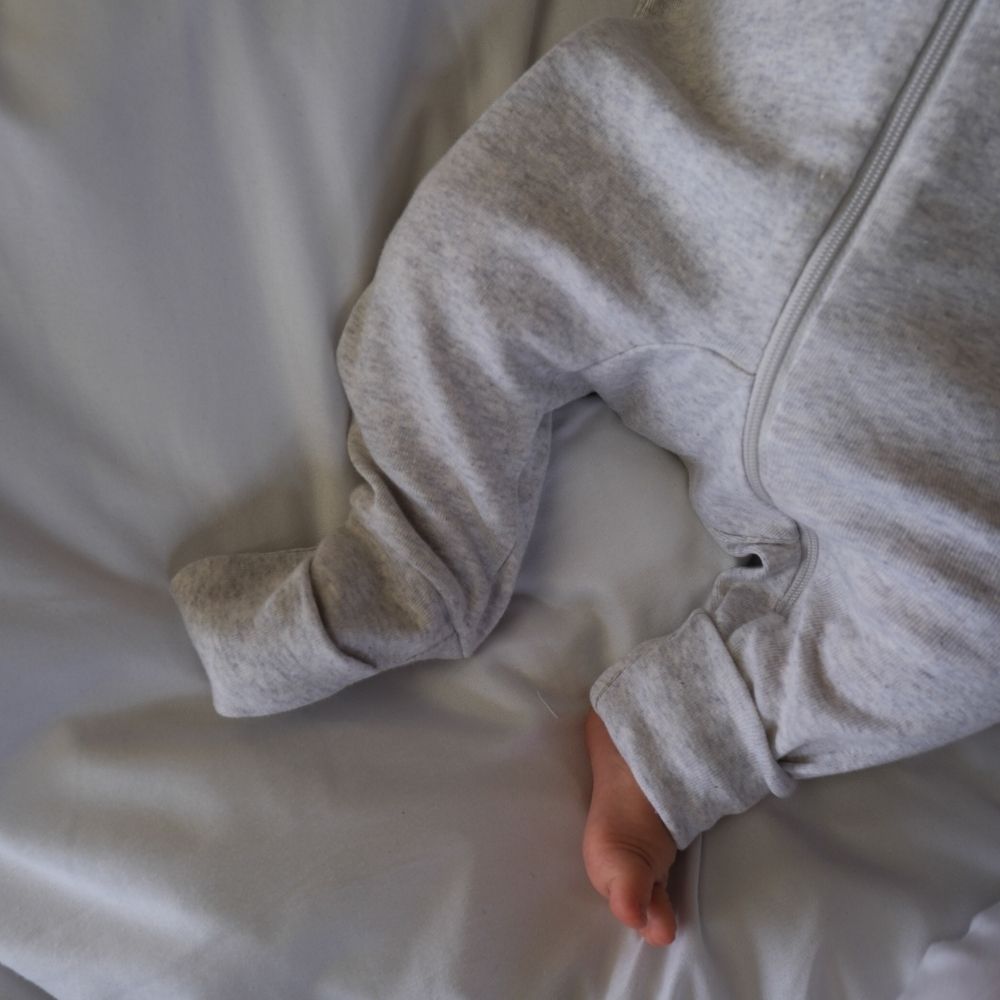Tothemoon ☾ - Sleep suit - 2 in 1 Foot - With zipper - Organic cotton - Light grey