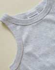 Tothemoon ☾ - Cropped top - Curl finish - Organic cotton - Light grey