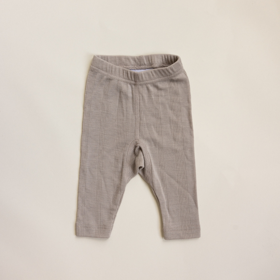 Tothemoon ☾ - Baby pants - Wool & silk - Needle pattern - Dove