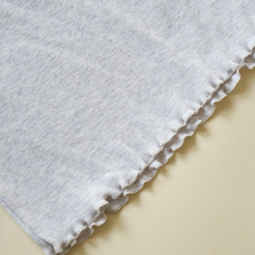 Tothemoon ☾ - Cropped top - Curl finish - Organic cotton - Light grey