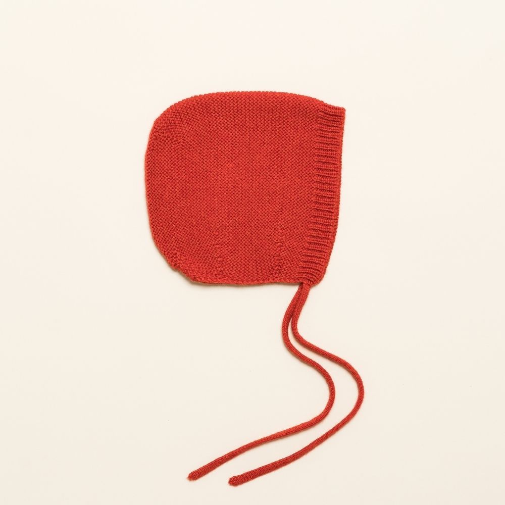 Hvid - Baby Bonnet - 100% Merino wool