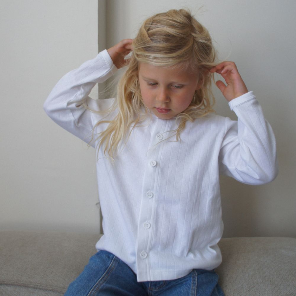 Tothemoon ☾ - Kids Cardigan - Organic cotton - Pointelle