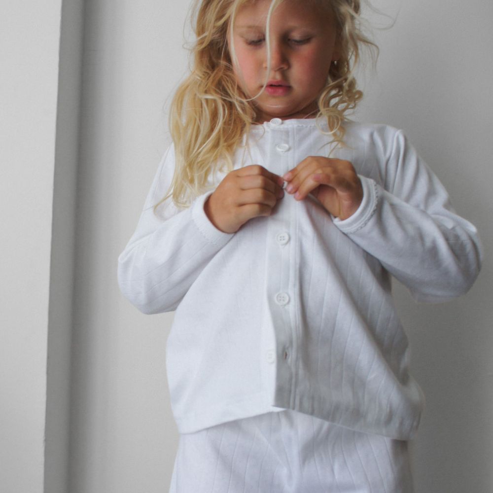 Tothemoon ☾ - Kids Cardigan - Organic cotton - Pointelle