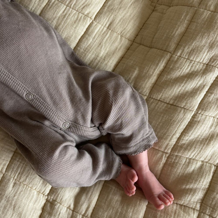 Tothemoon ☾ - Jumpsuit - 100% Wool - Rib - Taupe