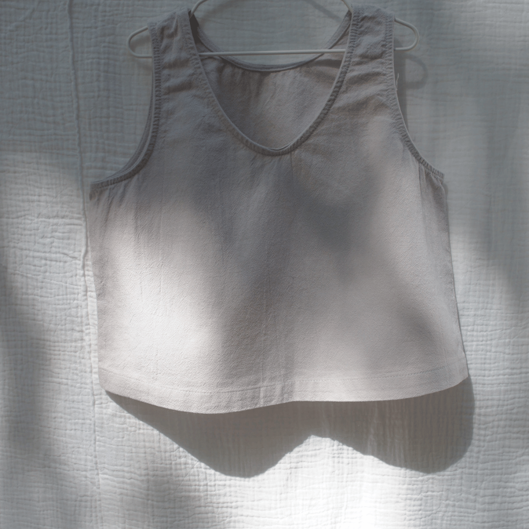 Tothemoon ☾ Tothemoon ☾ - Tita top - V-shaped back - 100% Cotton - Handmade in Holland Clothing Dark Olive / 1Y