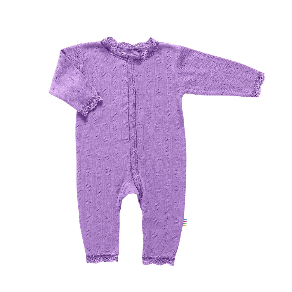 Joha Jumpsuit - Wool & Silk - Pointelle - Purple Clothing 50