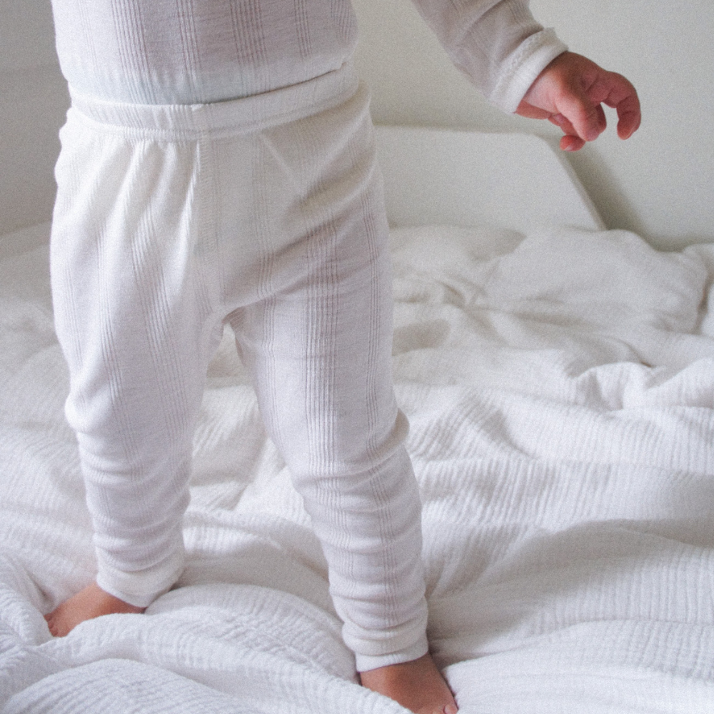Tothemoon ☾ Tothemoon ☾ - Baby pants - Wool & silk - Needle pattern - Natural Clothing 50