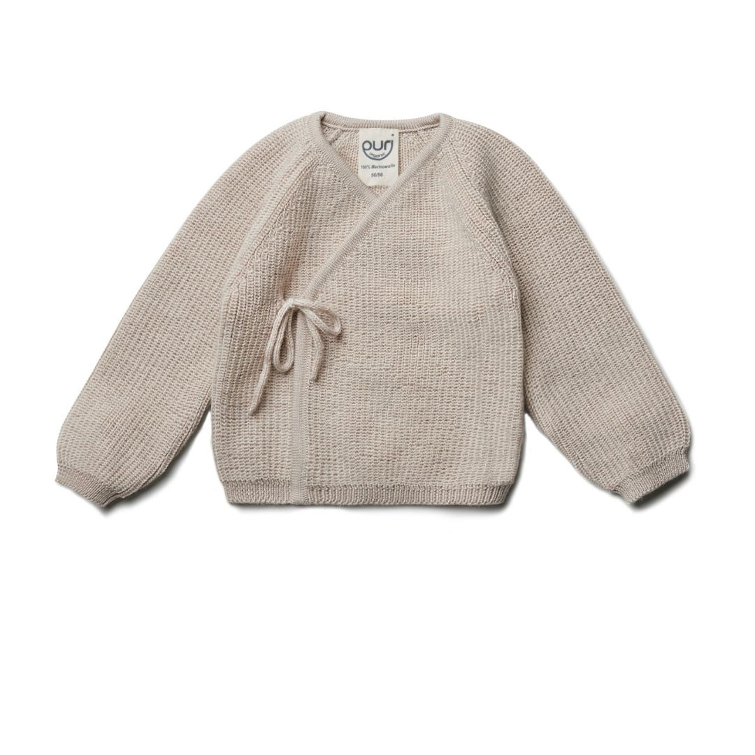 Omslag Vestje - 100% Merino Wol - Natur Melange