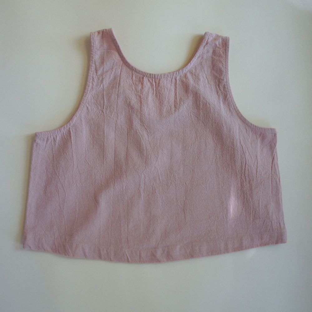 Tothemoon ☾ - Tita top - V-shaped back - 100% Cotton - Handmade in Holland - Old Rose