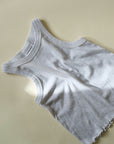 Tothemoon ☾ - Cropped top - Curl finish - Organic cotton - Light grey
