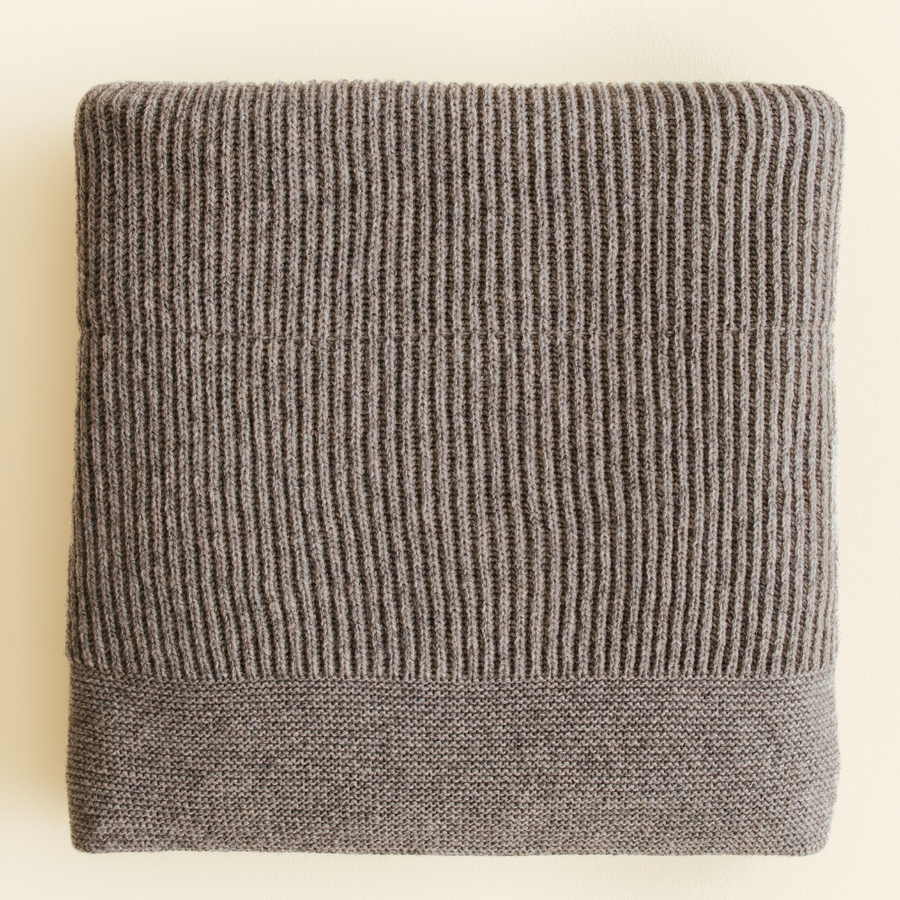 Hvid Gaston blanket - 100% Merino lambswool - Very thick knit