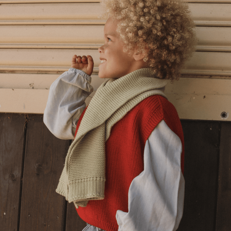 Hvid - Ivo Kids Scarf - 100% Merino wool