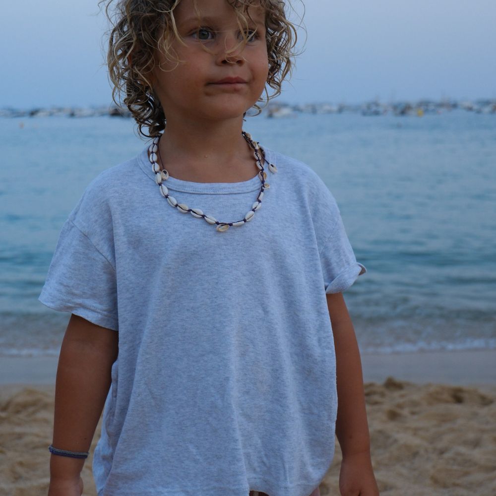 Shirt - Short sleeve - Organic cotton - Light grey