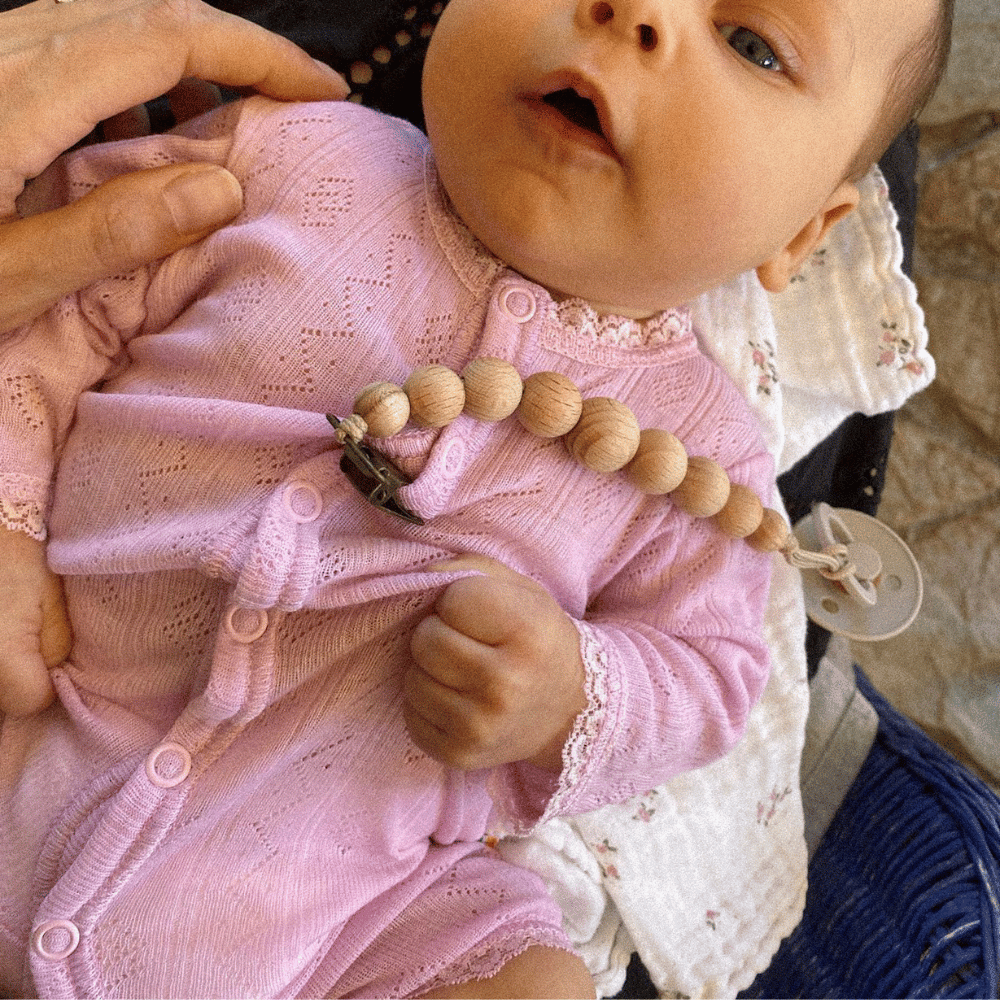 Joha Jumpsuit - Wool & Silk - Pointelle - Soft Rose Clothing 50