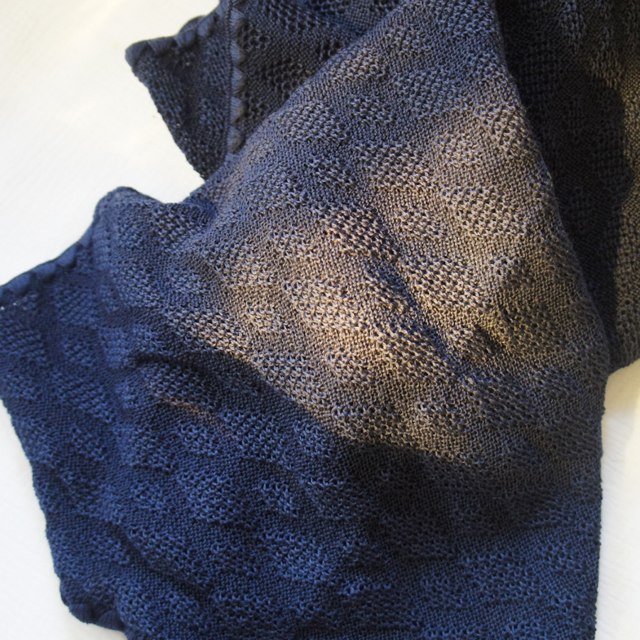 Baby blanket - 100% Merino wool - Indigo