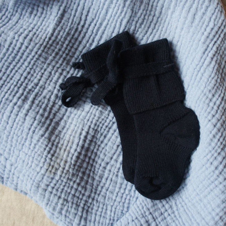 Newborn socks - 100% Organic Cotton - Navy Blue