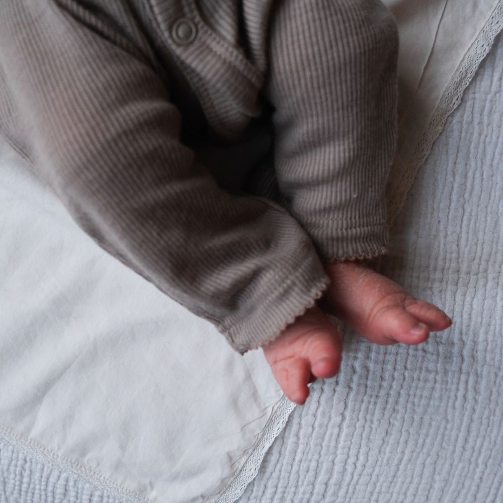 Tothemoon ☾ - Baby pants - 100% Wool - Rib - Taupe