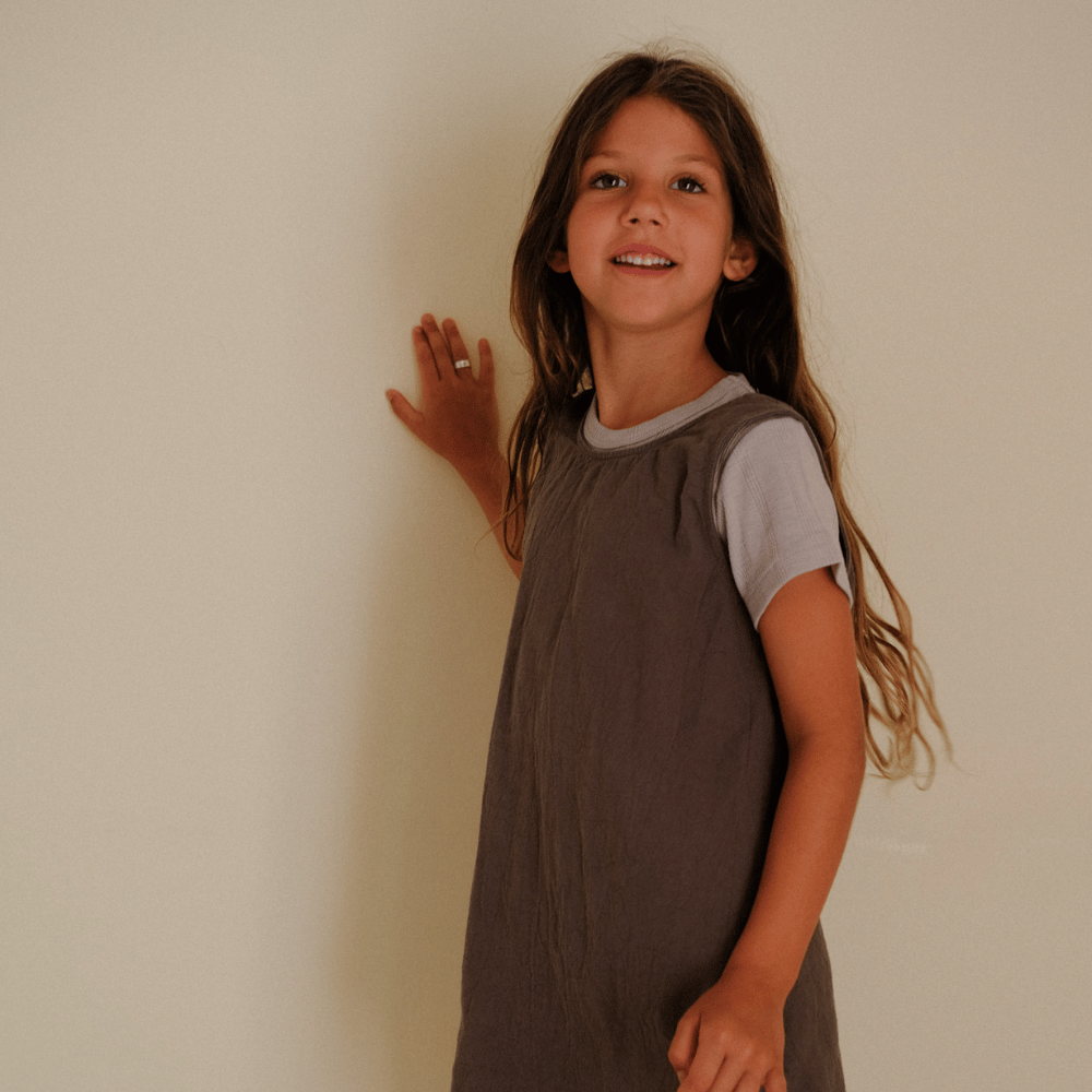 Tothemoon ☾ Tothemoon ☾ - Shirt - Short sleeve - Wool & silk - Needle pattern - Dove Clothing 86/92