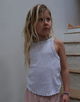 Tothemoon ☾ - Cropped top - Curl finish - Organic cotton - Light grey