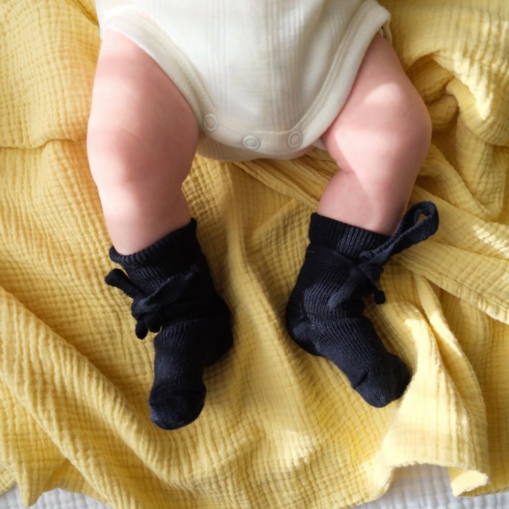 Newborn socks - 100% Organic Cotton - Navy Blue