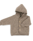 Hooded jacket - 100% Virgin wool - Oversized fit - Walnut