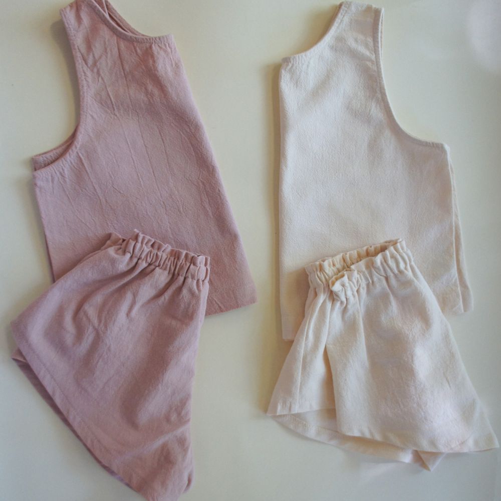 Tothemoon ☾ - Tita top - V-shaped back - 100% Cotton - Handmade in Holland - Old Rose