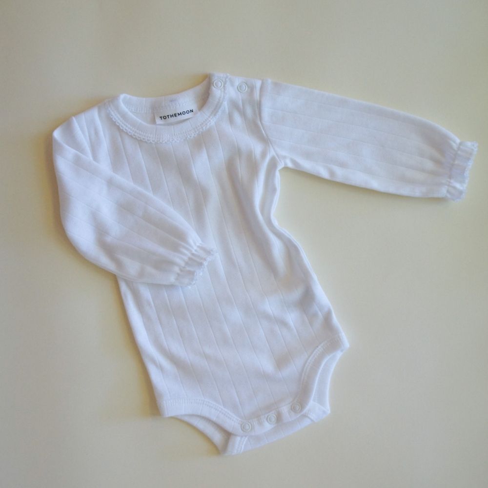 Tothemoon ☾ - Body - Long sleeve - Piquette Endings - Organic cotton - Pointelle