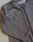 Tothemoon ☾ - Sleep suit - 2 in 1 Foot - With zipper - 100% Wool - Rib - Taupe