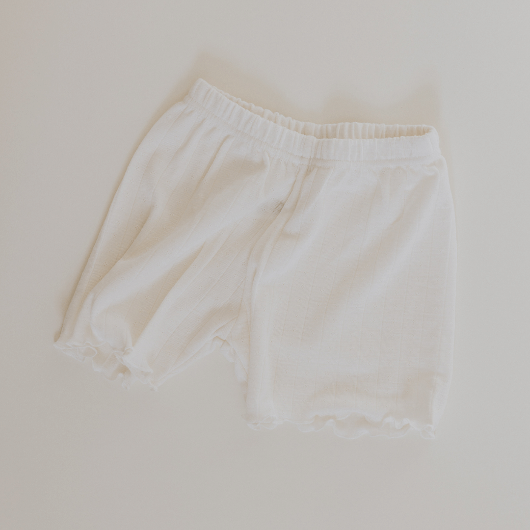 Tothemoon ☾ Tothemoon ☾ - Shorts - Curled ends - Wool & silk - Pointelle Clothing 86/92