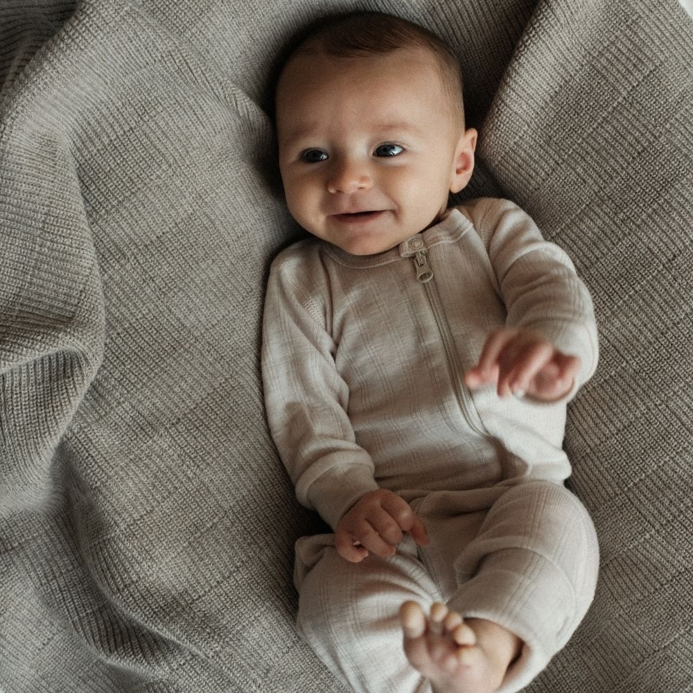 Tothemoon ☾ Tothemoon ☾ - Sleep suit - 2 in 1 Foot - With zipper - 100% Wool - Moonbeam Clothing 40