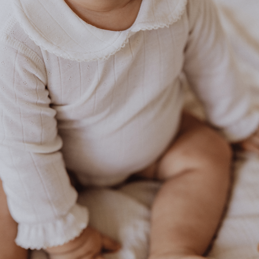 Tothemoon ☾ Tothemoon ☾ - Collar body - Long sleeve - Curled ends - Wool & Silk - Pointelle Clothing 50