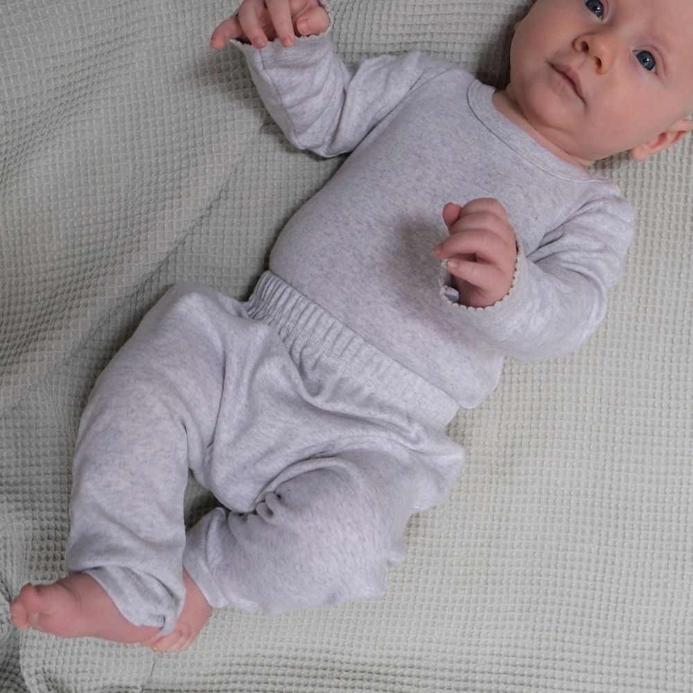 Tothemoon ☾ - Baggy baby pants - Organic cotton - Light grey