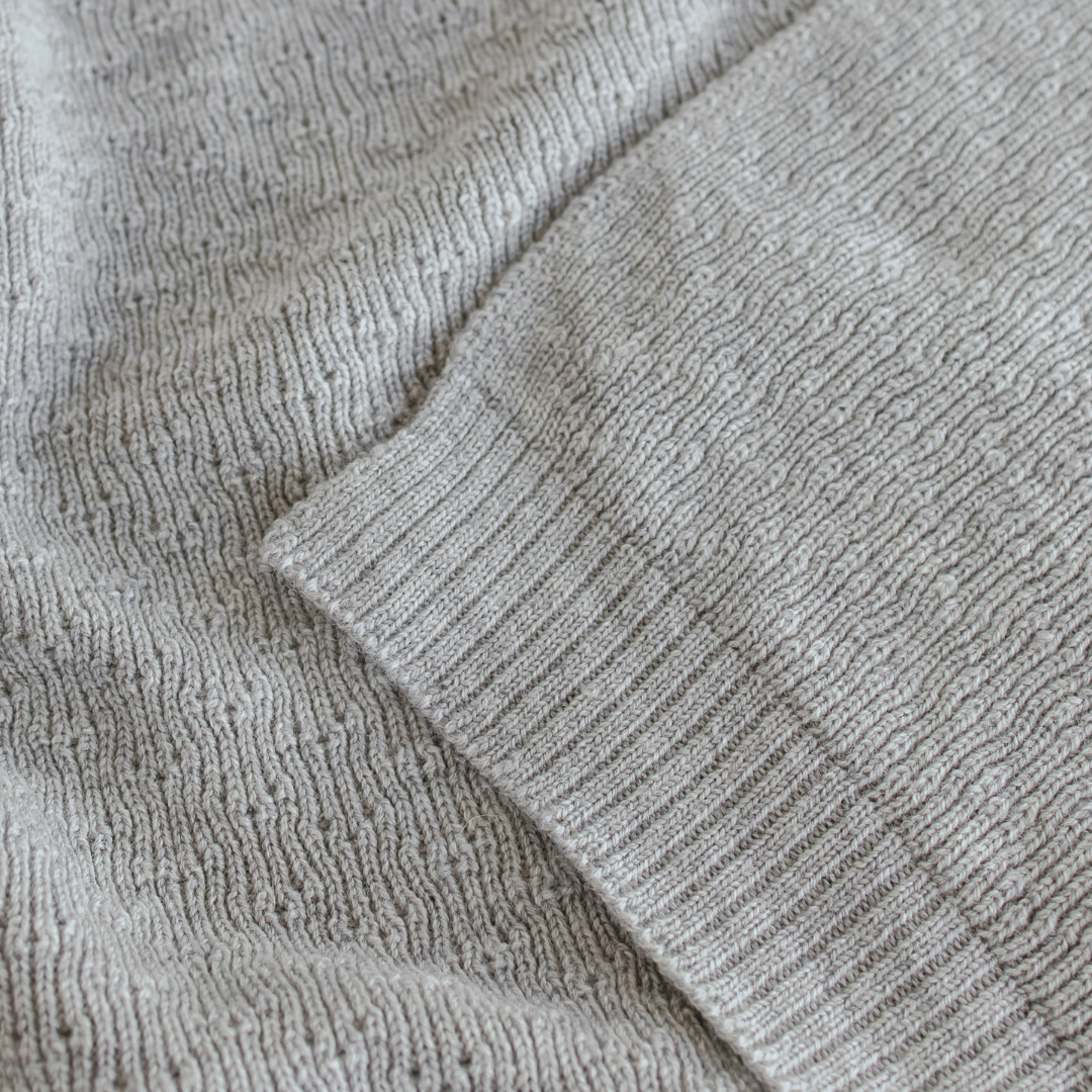 Hvid Dora deken - 100% Merino wol - Dik gebreid