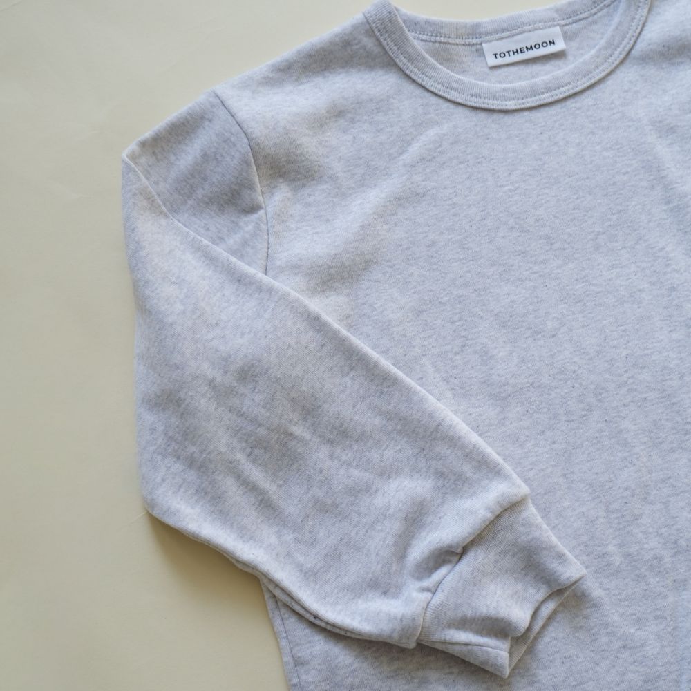 Tothemoon ☾ - Shirt - Long sleeve - Cuffed sleeves - Organic cotton - Light grey