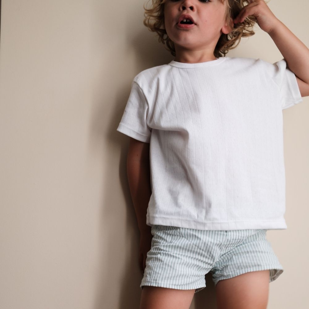 Tothemoon ☾ - Shirt - Short sleeve - Organic cotton - Pointelle