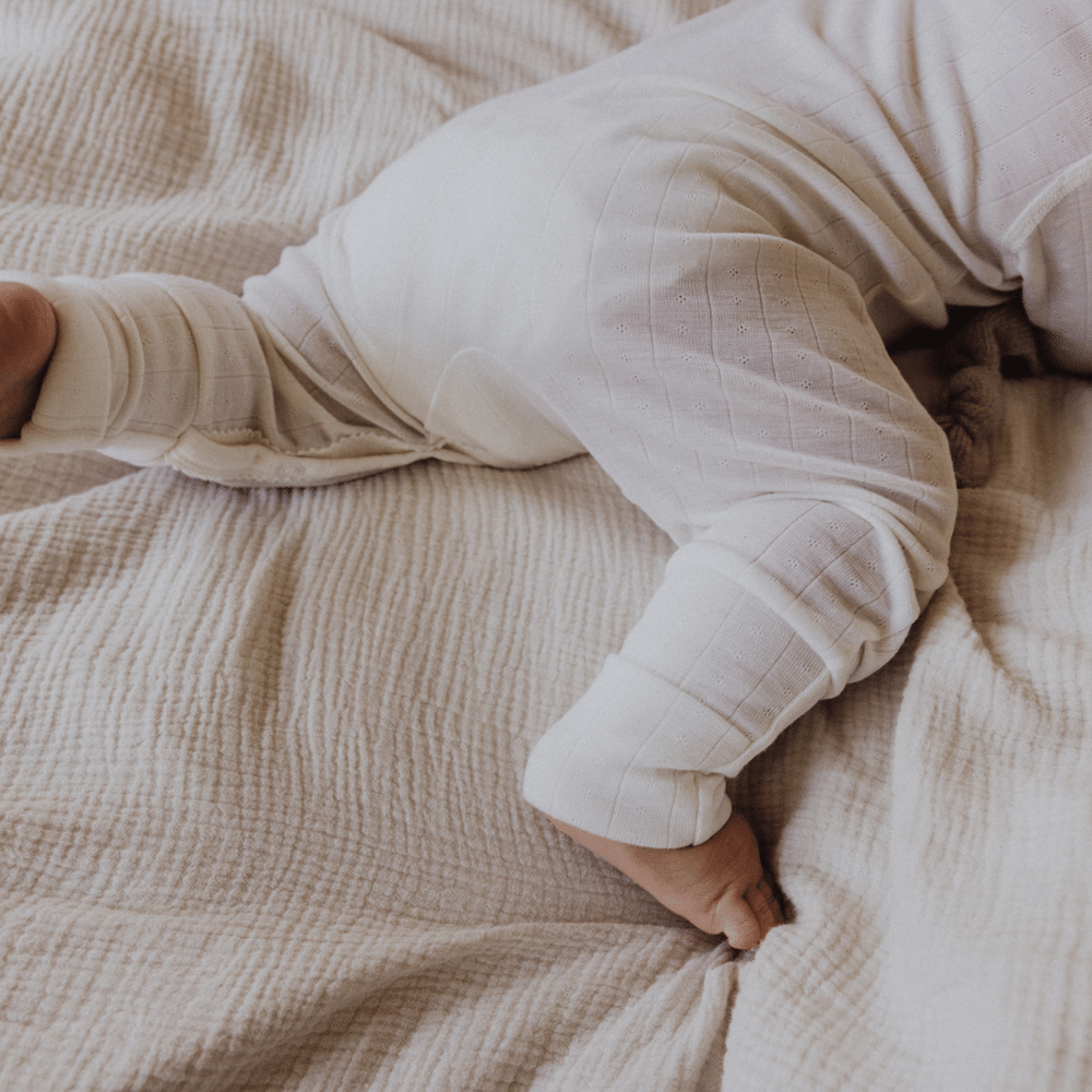 Tothemoon ☾ Tothemoon ☾ - Sleep suit - 2 in 1 Foot - Wool & silk - Pointelle Clothing 40