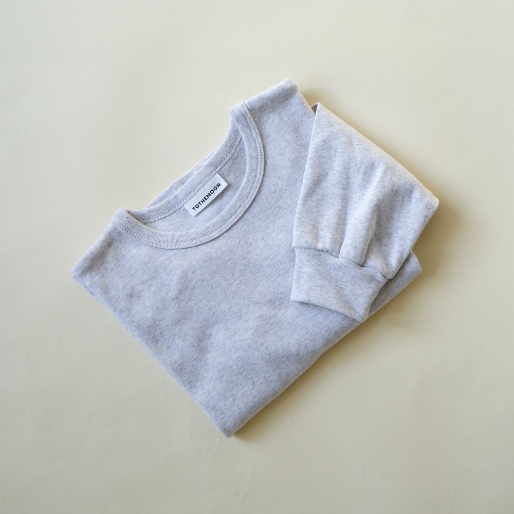 Tothemoon ☾ - Shirt - Long sleeve - Cuffed sleeves - Organic cotton - Light grey