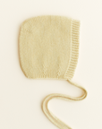Hvid - Baby Bonnet - 100% Merino wool