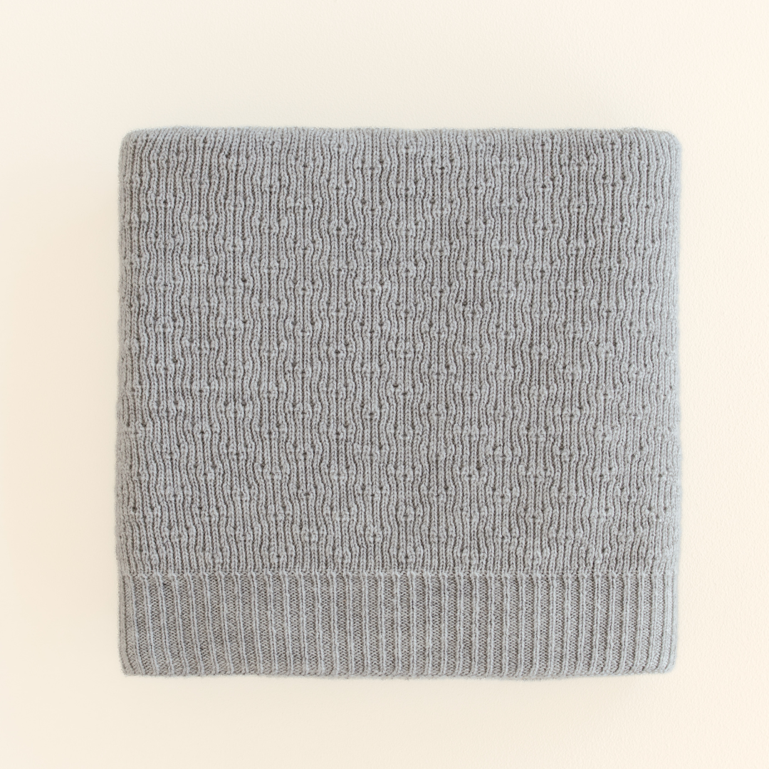 Hvid Dora deken - 100% Merino wol - Dik gebreid