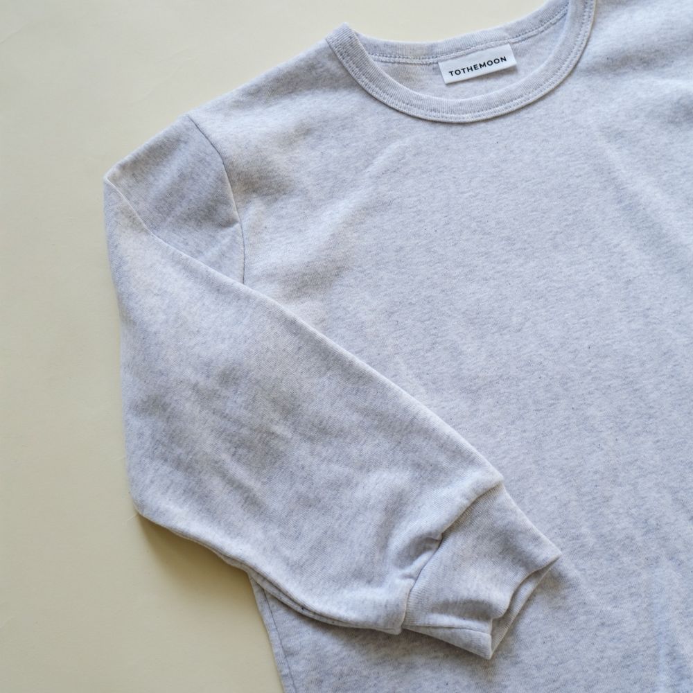 Tothemoon ☾ - Shirt - Long sleeve - Cuffed sleeves - Organic cotton - Light grey