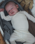 Tothemoon ☾ - Footed baby pants - Wool & silk - Natural - Babybroekje met voetjes - Newborn clothing - Babykleding - Pasgeborene - Wol & zijde - Zoenvoorgust.com