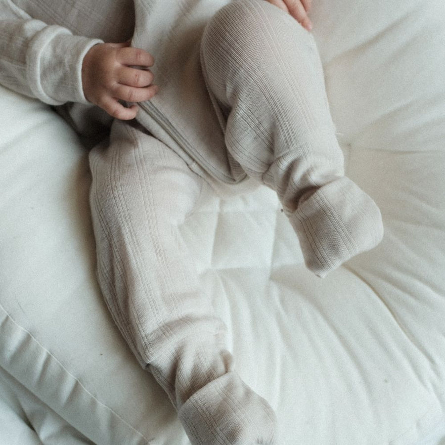 Tothemoon ☾ Tothemoon ☾ - Sleep suit - 2 in 1 Foot - With zipper - 100% Wool - Moonbeam Clothing 40