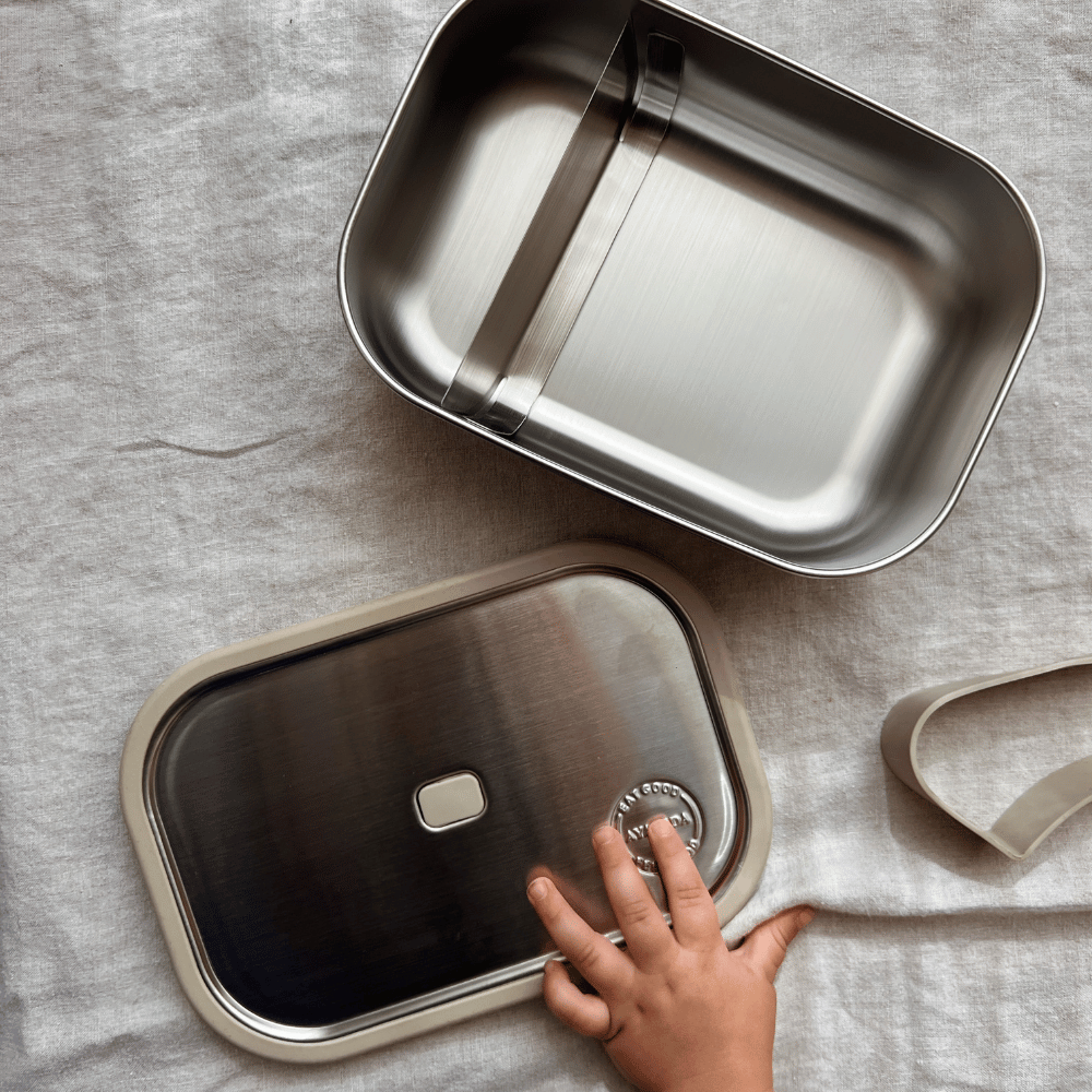 Aya & Ida Lunchbox - Steel - 1000 ml Eat Cream Beige