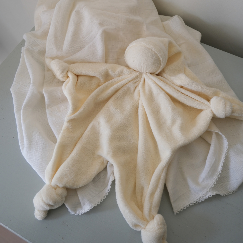 Baby blanket - Wool & silk - Pointelle