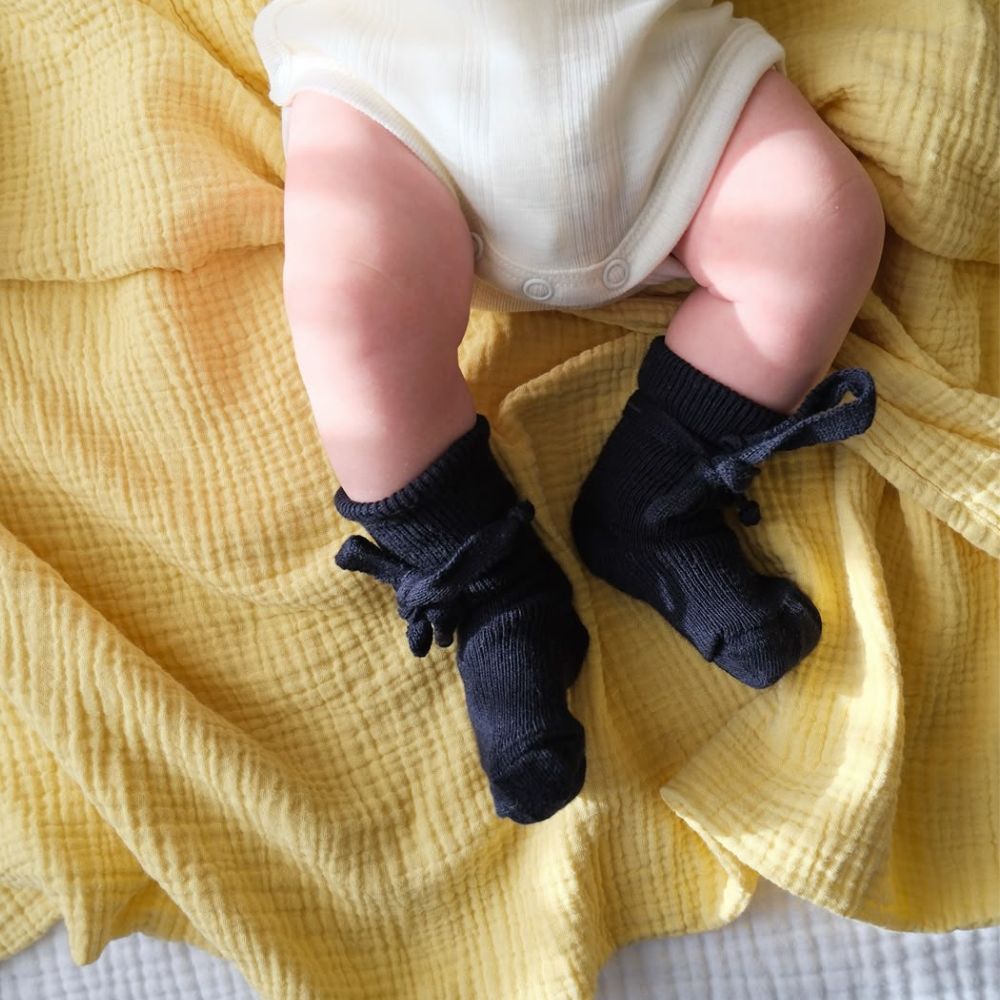 Newborn socks - 100% Organic Cotton - Navy Blue
