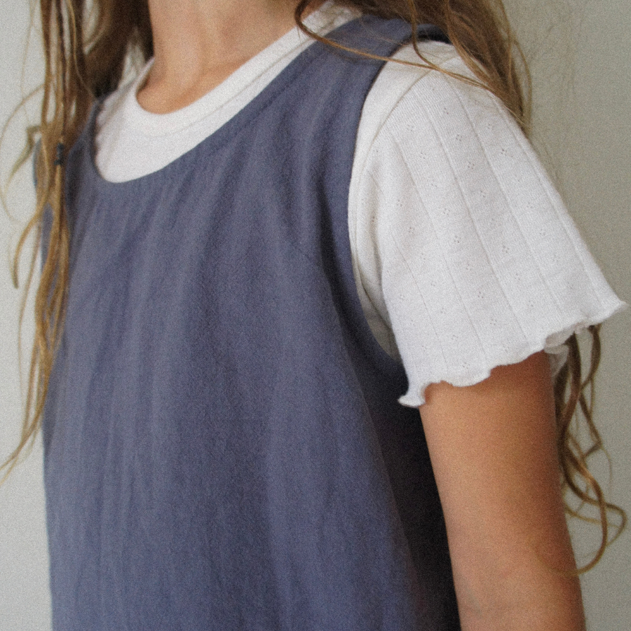 Tothemoon ☾ - Shirt - Short sleeve - Curled ends - Wool & silk - Pointelle