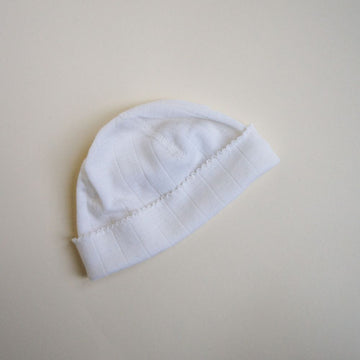 Tothemoon ☾ - Newborn beanie - Wool & silk - Pointelle