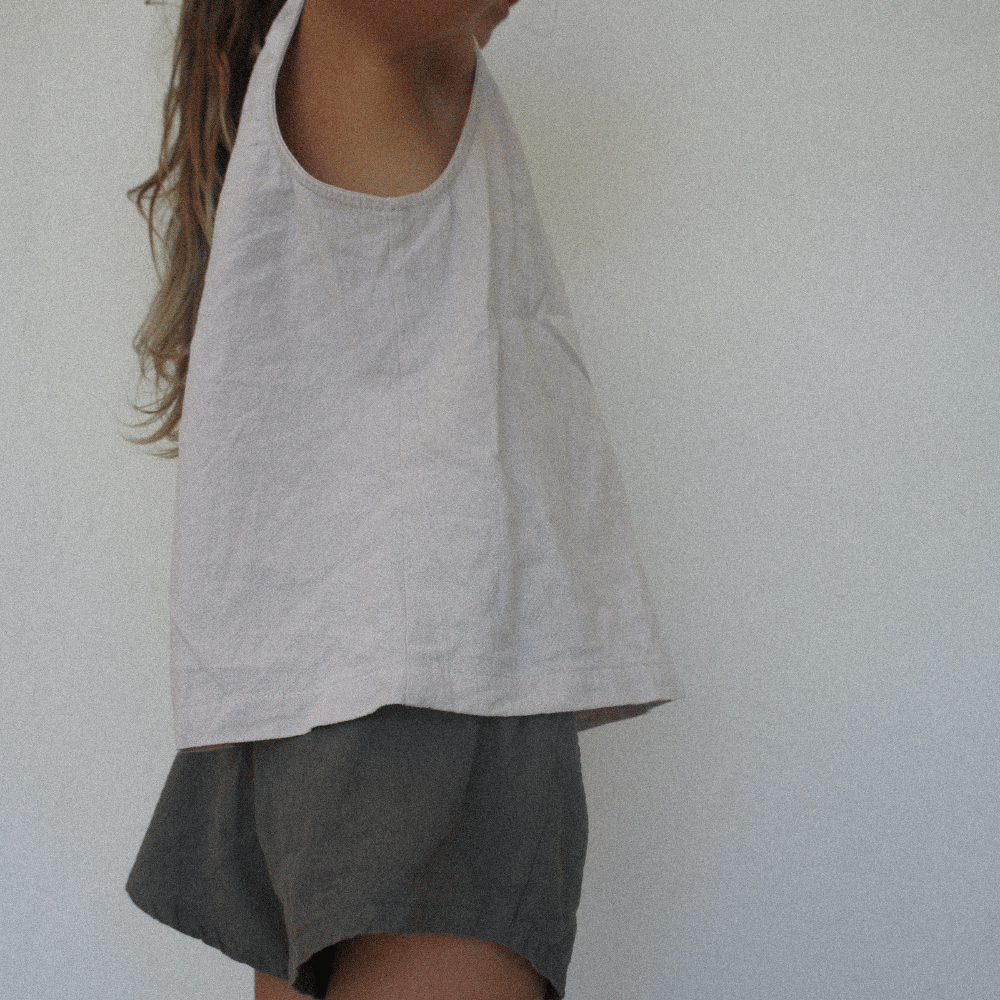 Tothemoon ☾ Tothemoon ☾ - Tita top - V-shaped back - 100% Cotton - Handmade in Holland Clothing Dark Olive / 1Y