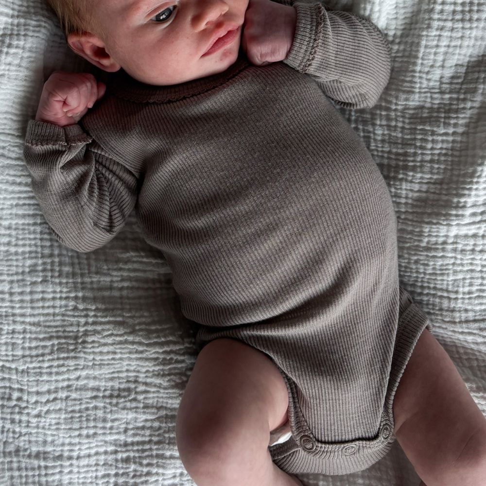 Tothemoon ☾ - Body - Long sleeve - 100% Wool - Rib - Taupe