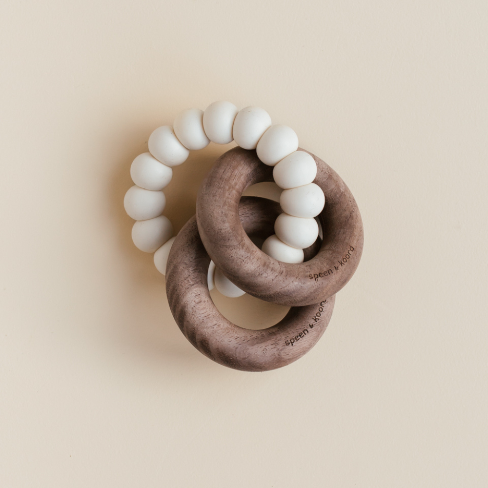 Speen & Koord Teether - Silicone & wood - Handmade Teether Milk